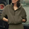 Polar Fleece Retreat Cover up - Olive Tree