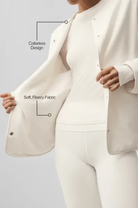 Polar Fleece Take Note Jacket – Ivory