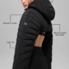 Quilted Starlight Puffer Shrug - Black