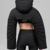 Quilted Starlight Puffer Shrug - Black