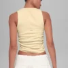 Ribbed En Pointe Tank - Candlelight Yellow