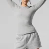 Ribbed Modal Long Sleeve - Athletic Heather Grey