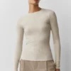Ribbed Modal Long Sleeve - Oatmeal Heather