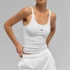 Ribbed Prosper Tank - White
