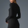 Ribbed Sea Coast Long Sleeve Dress - Black