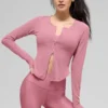 Ribbed Stardust Long Sleeve - Pink Wild Rose