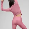 Ribbed Stardust Long Sleeve - Pink Wild Rose