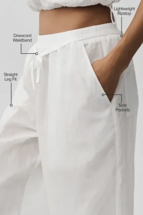 Ripstop Electric Straight Leg Pant – White