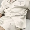 Satin Horizon Short Sleeve Button up - Bone