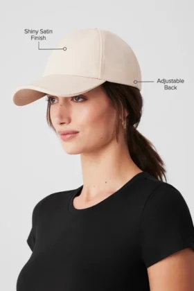 Satin Off-Duty Cap – Creme