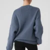 Scholar Crew Neck Sweater - Bluestone