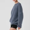 Scholar Crew Neck Sweater - Bluestone