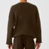 Scholar Crew Neck Sweater - Espresso