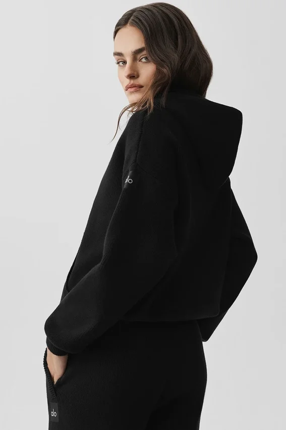 Scholar Hooded Sweater - Black