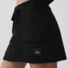 Scholar Knit Cargo Skirt - Black