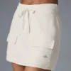 Scholar Knit Cargo Skirt - Ivory