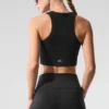 Seamless Delight High Neck Bra - Black