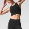 Seamless Delight High Neck Bra - Black