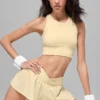 Seamless Delight High Neck Bra - Candlelight Yellow