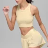 Seamless Delight High Neck Bra - Candlelight Yellow