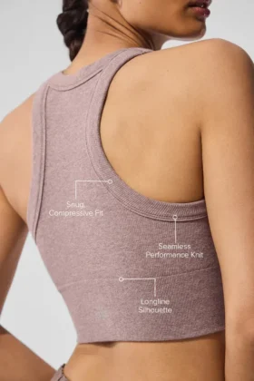 Seamless Delight High Neck Bra – Mushroom Heather