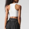 Seamless Delight High Neck Bra - White
