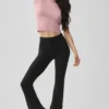 Seamless Pointelle Mock Neck Short Sleeve - Vintage Pink