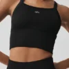 Seamless Ribbed Favorite Bra Tank - Black