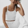 Seamless Ribbed Favorite Bra Tank - White
