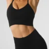Seamless Winter Warm Plush Delight Bra - Black
