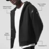 Select Hooded Bomber Jacket - Black