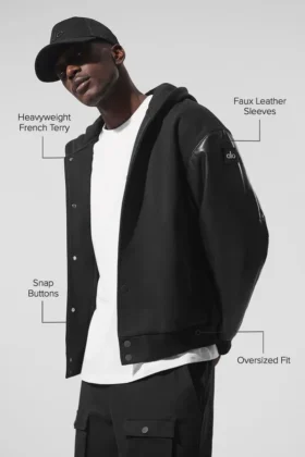 Select Hooded Bomber Jacket – Black