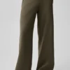 Serenity Wide Leg Sweatpant - Olive Tree