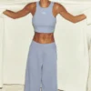 Serenity Wide Leg Sweatpant - Winter Frost