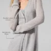Sheer Cashmere Long Cardigan - Athletic Heather Grey