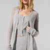 Sheer Cashmere Long Cardigan - Athletic Heather Grey