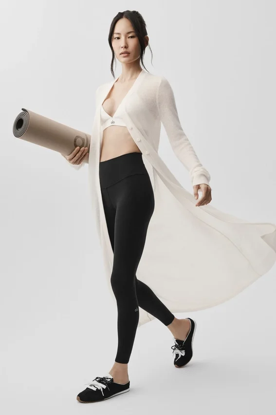 Sheer Cashmere Long Cardigan - Ivory