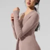 Sheer Cashmere Long Cardigan - Taupe