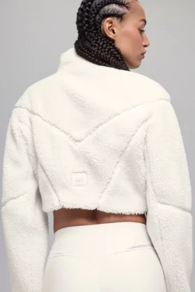 Sherpa Cropped Slope Side Jacket – Ivory