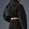 Sherpa Main Act Corset Puffer - Black