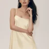 Silk Blend Radiance Dress - Sandy Beige