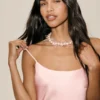 Silk Blend Radiance Dress - Sundrenched Pink