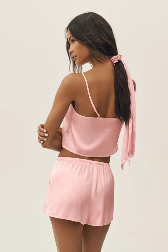Silk Blend Radiance Tank - Sundrenched Pink