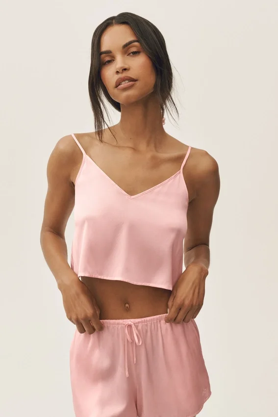 Silk Blend Radiance Tank - Sundrenched Pink