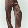 Silk Luminous Pant (Long) - Alpine Cocoa