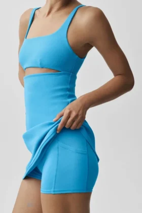 Slice Tennis Dress – Azure Blue