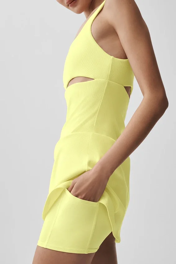 Slice Tennis Dress - Sunshine