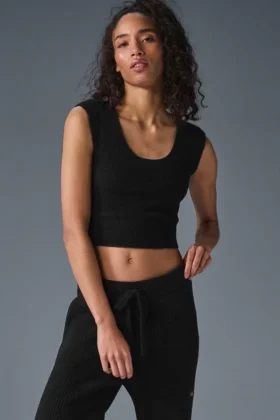 Snuggle up Sweater Short Sleeve - Black