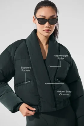 Stargazing Puffer – Charcoal Green