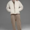 Stretch Woven Street Puffer - Bone